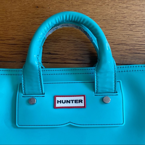 Hunter Original Mini Tote Crossbody Bag in Aqua Green - Picture 5 of 16